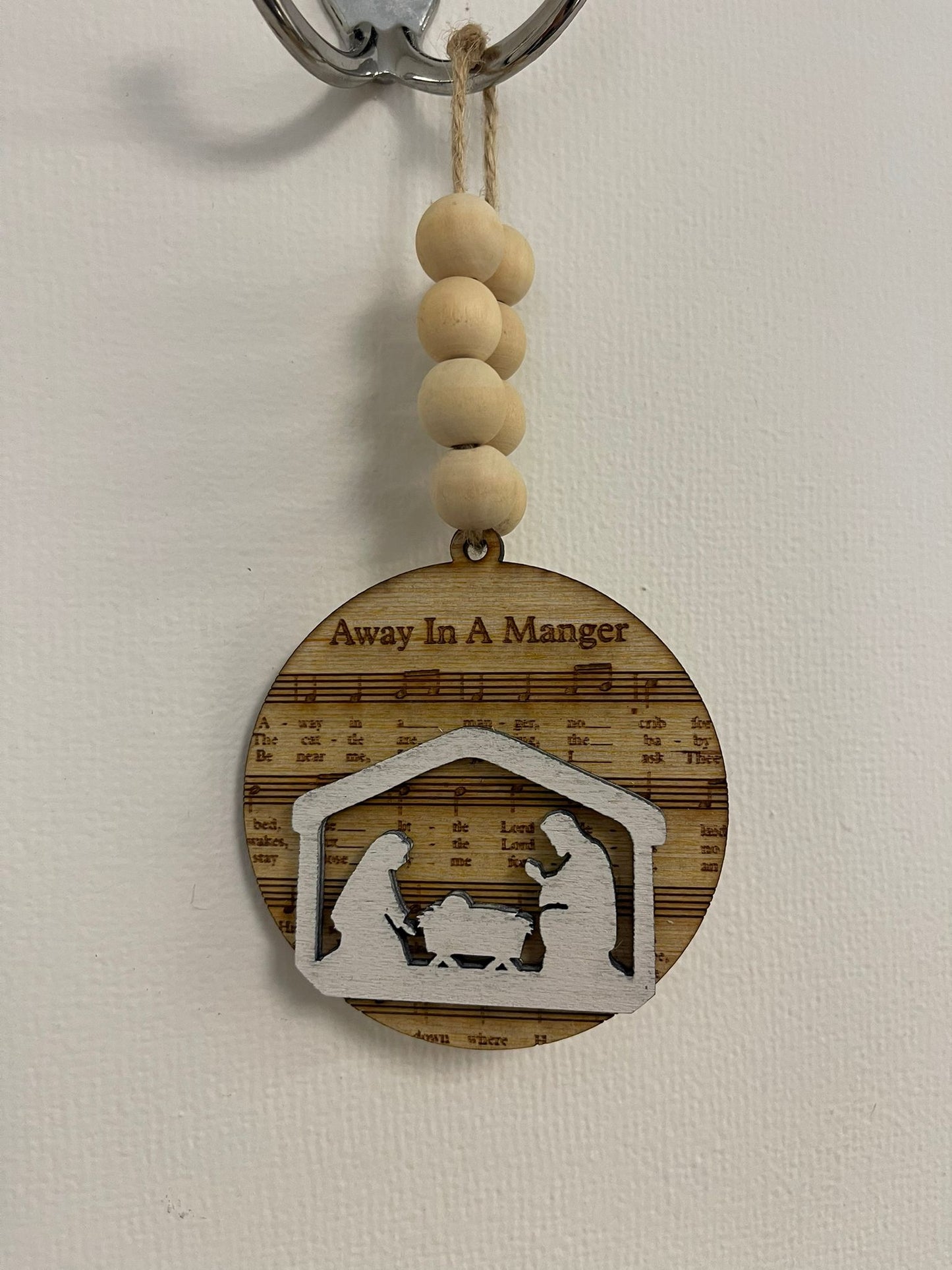 Away In A Manger Christmas Ornaments