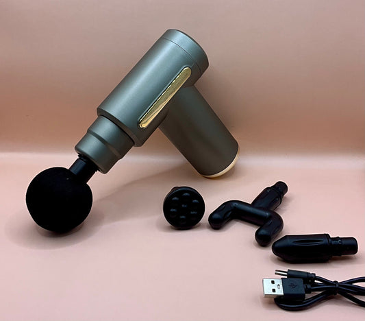 Massage gun wireless rechargeable with included USB-C cable - adjustable intensity